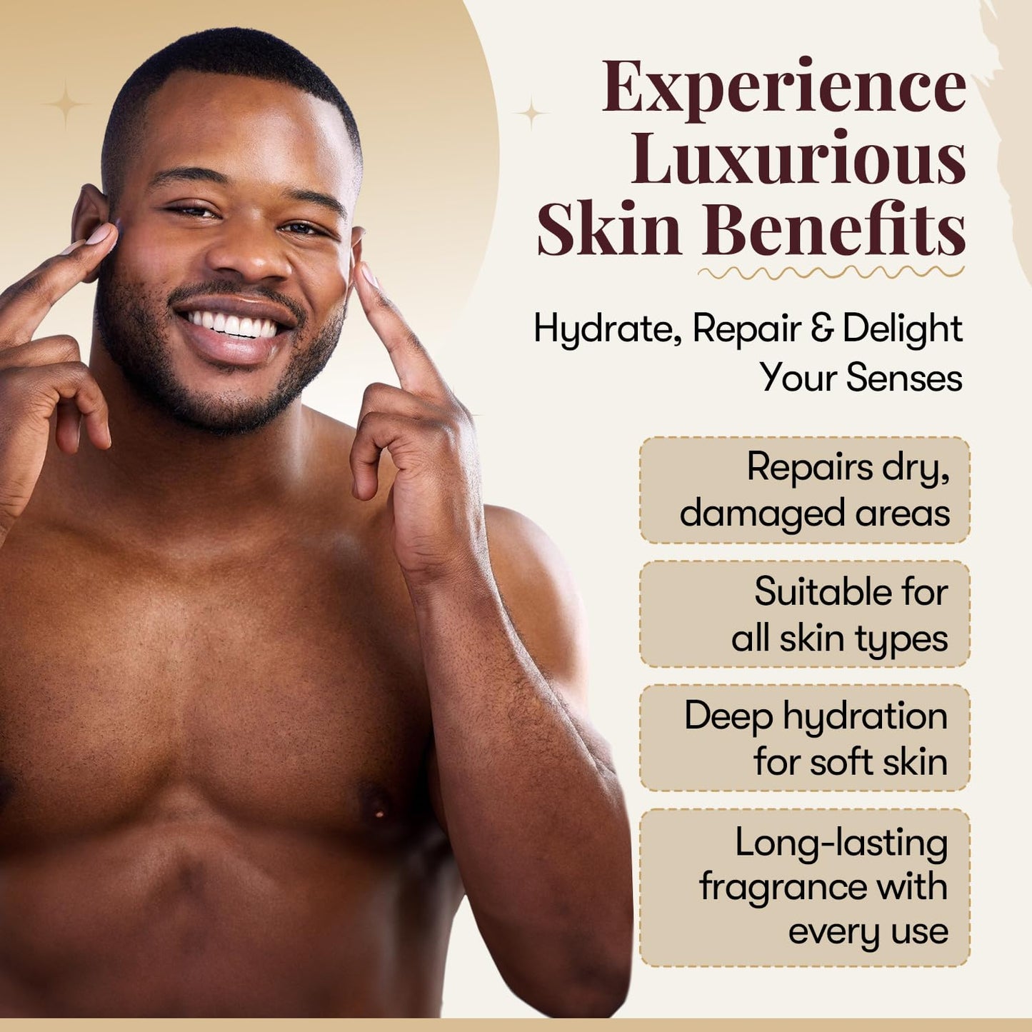 BALANCE – Luxury Fragrance Body Butter | Coffee, Dark Chocolate & Sandalwood Cologne Scent Moisturizing Skin Butter | Cologne Butter