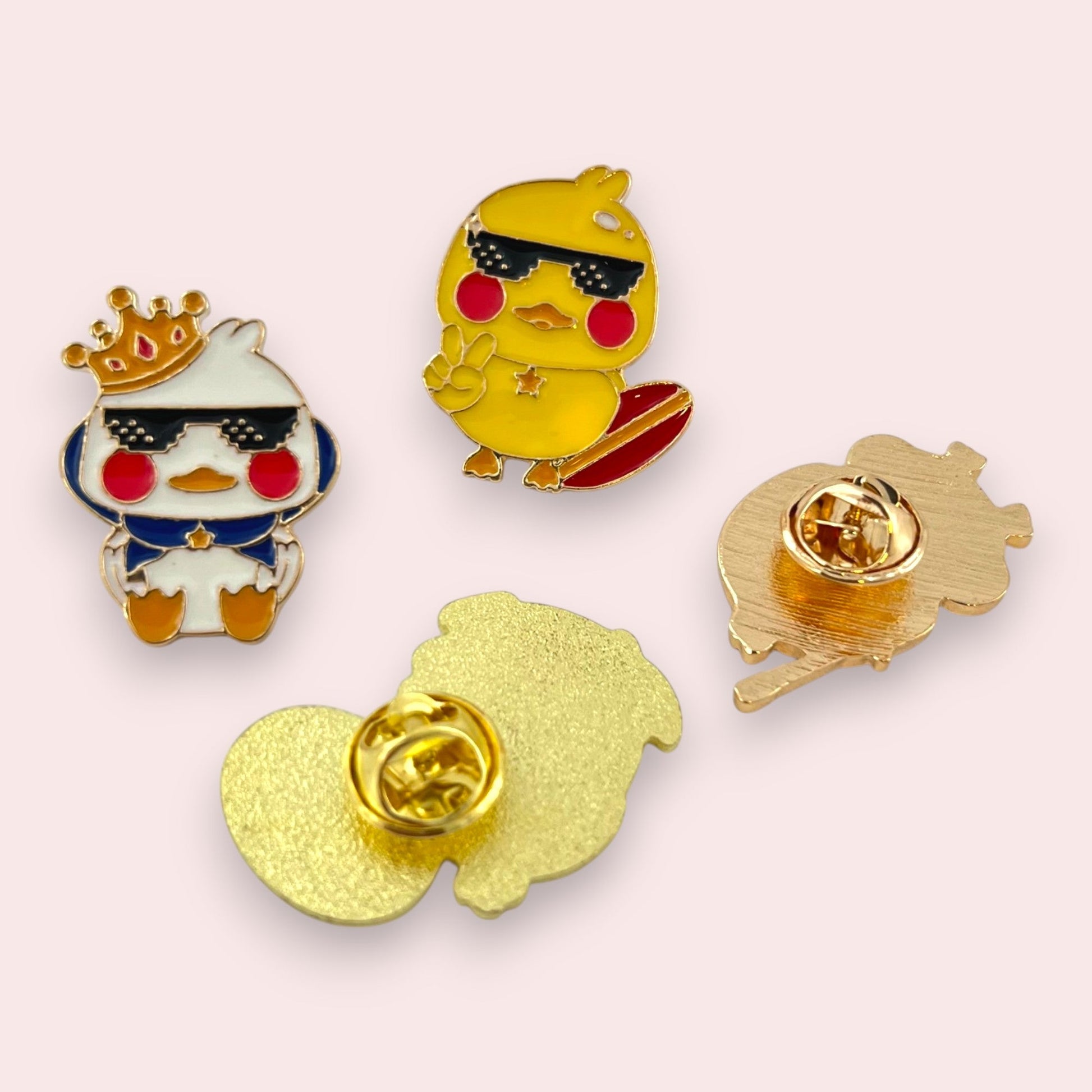 What the Duck Enamel Pin – Cute Yellow Kawaii Duck Lapel Pin