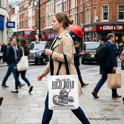 Why Take High Road Mom Tote Bag, Funny Adult Sarcastic Mother Gift Shopper
