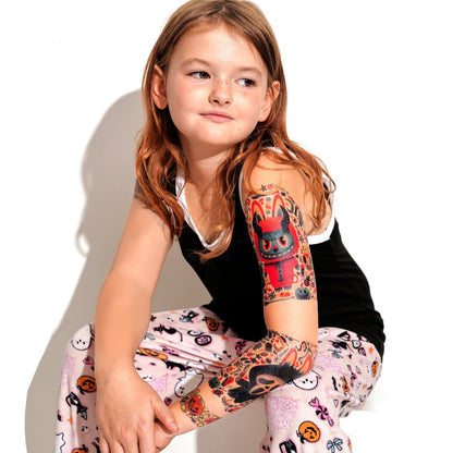 Wicked Cute Full Sleeve Tattoo - Temporary Kids Tattoo Sleeve
