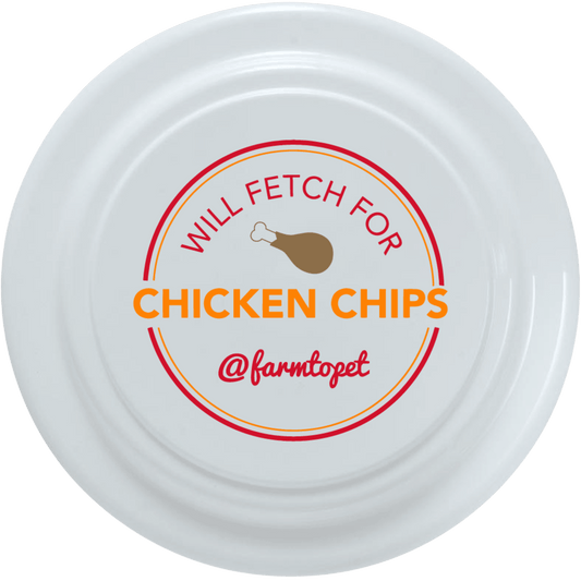 Will Fetch for Chicken Chips Dog Frisbee | Fun Toy for Dogs and Humans
