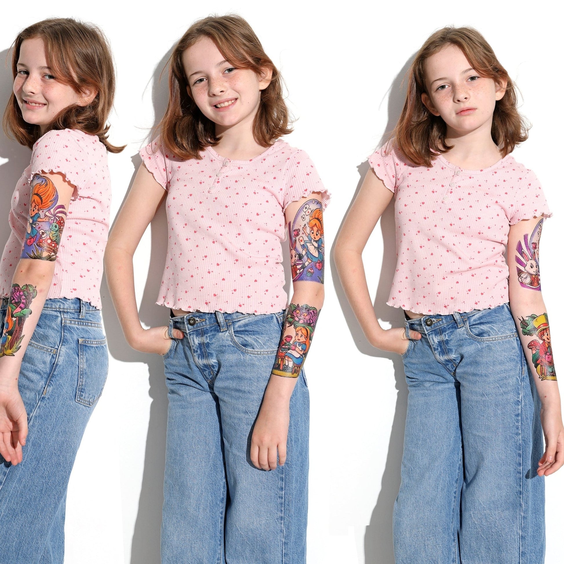 Wonderland Full Sleeve Tattoo - Temporary Kids Tattoo Sleeve