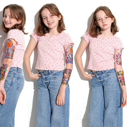 Wonderland Full Sleeve Tattoo - Temporary Kids Tattoo Sleeve