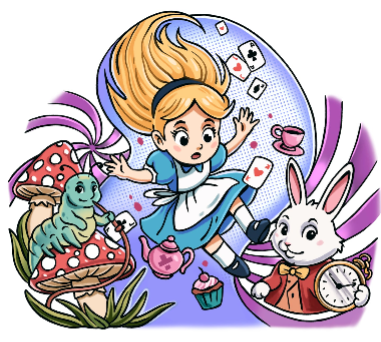 Wonderland Full Sleeve Tattoo - Temporary Kids Tattoo Sleeve