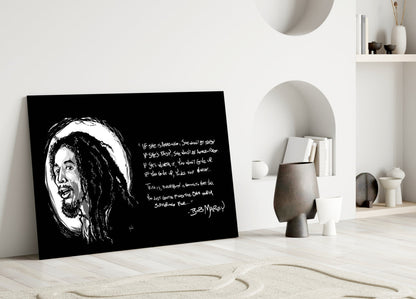 Reggae Rasta Quote Glass Wall Art
