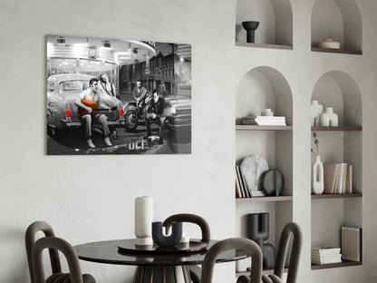 Vintage Hollywood Retro Glass Wall Art