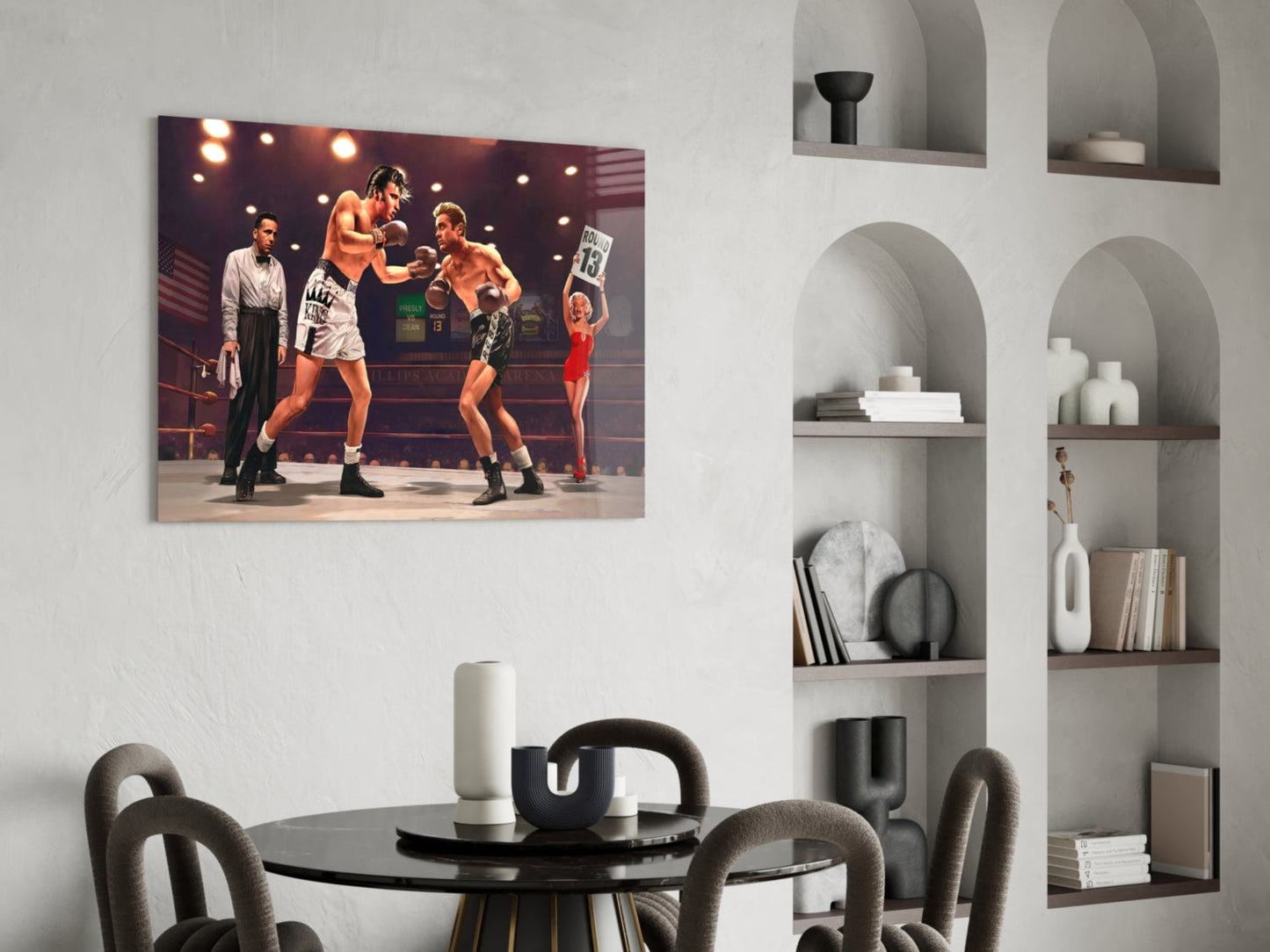 Retro Screen Legends Box Glass Wall Art