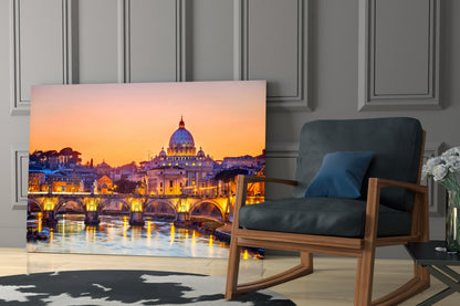 St, Peter's Basilica Glass Wall Art