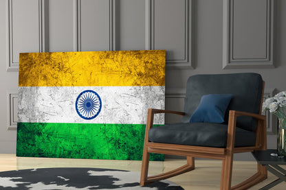 Flag of India Glass Wall Art