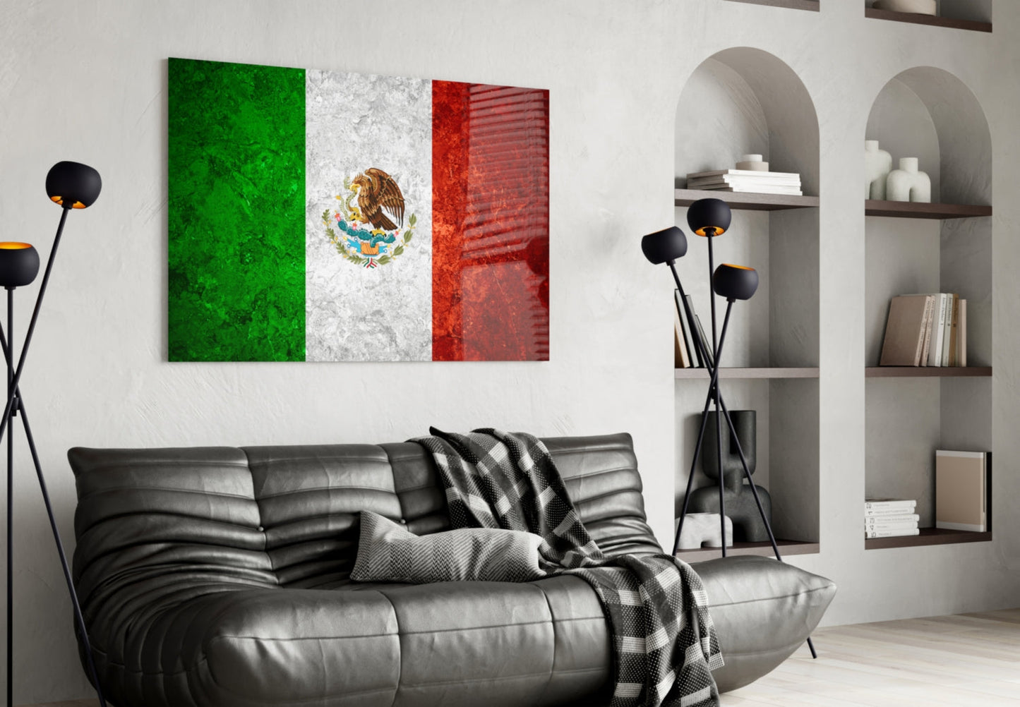 Flag of Mexico Glass Wall Art