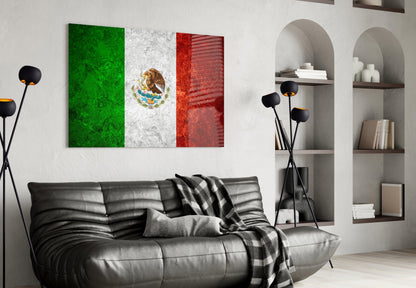 Flag of Mexico Glass Wall Art