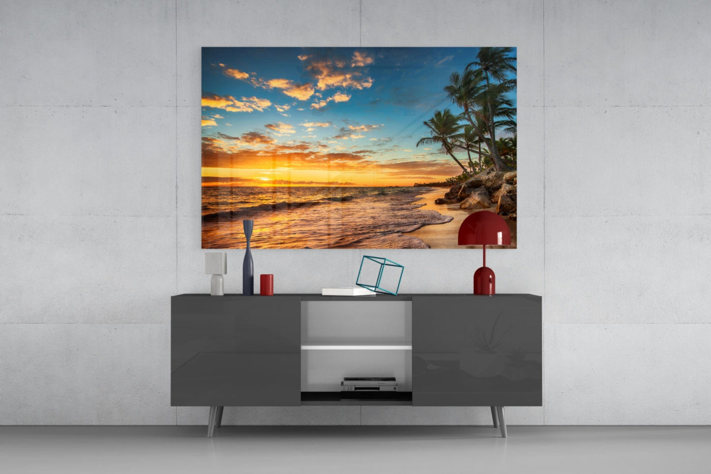 Beach Cruise Glass Wall Art