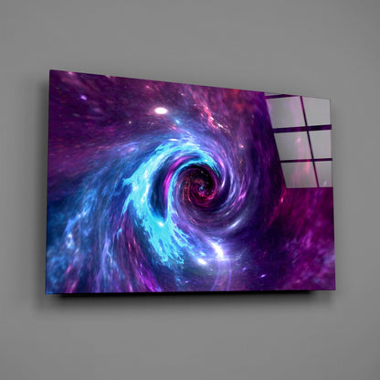Space Helix Glass Wall Art