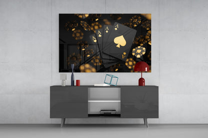 Gambler's Art Glass Wall Art