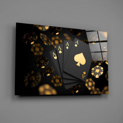 Gambler's Art Glass Wall Art