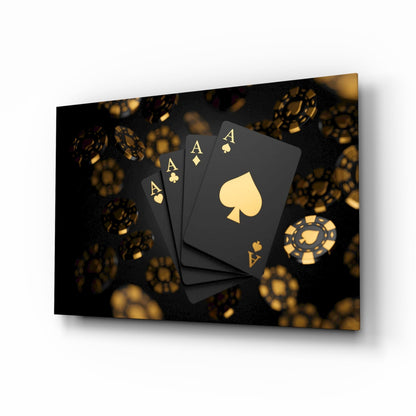 Gambler's Art Glass Wall Art