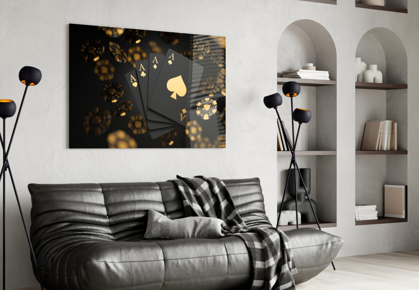 Gambler's Art Glass Wall Art