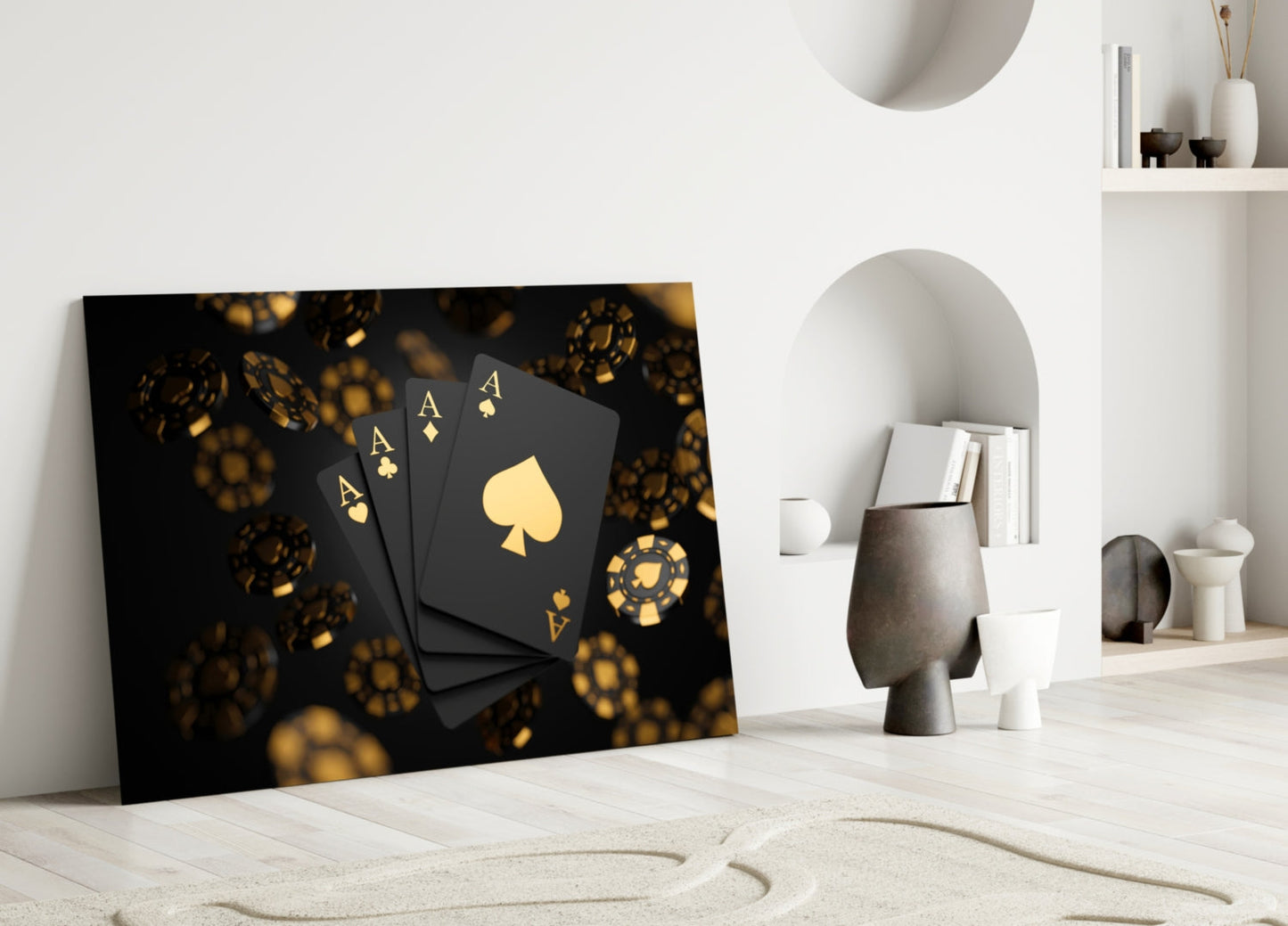 Gambler's Art Glass Wall Art