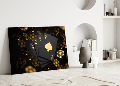 Gambler's Art Glass Wall Art
