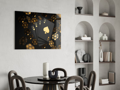 Gambler's Art Glass Wall Art