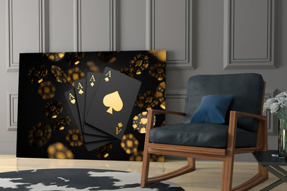 Gambler's Art Glass Wall Art