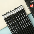 12 ct Hexagonal Wood Pencils Pre-Sharpened with Eraser