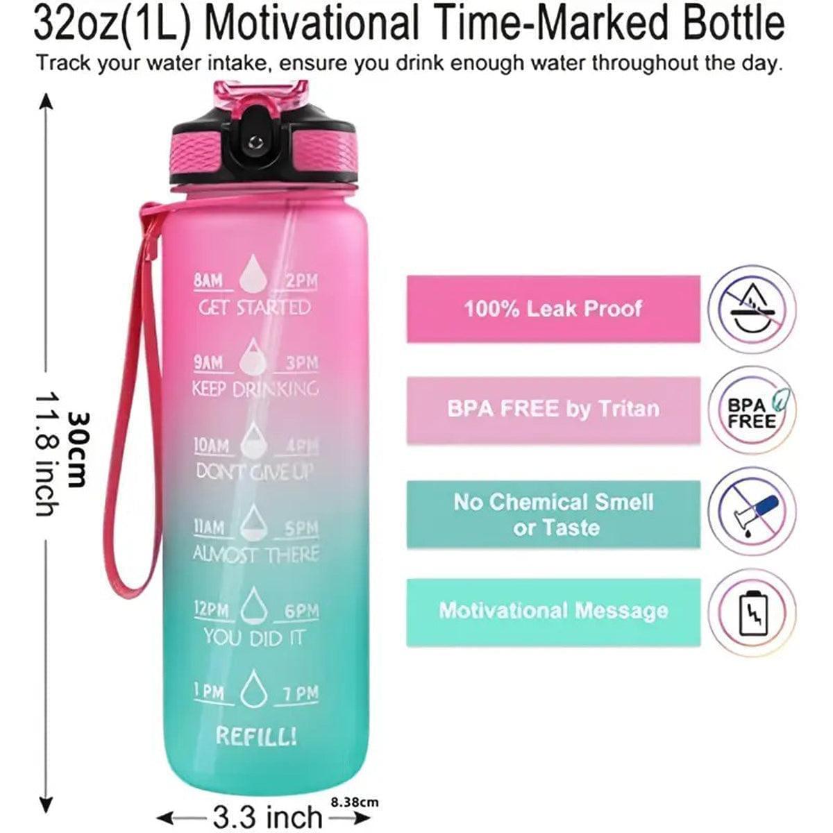 32 oz Water Bottle with Straw BPA Free