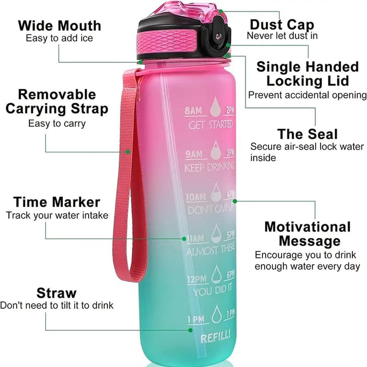 32 oz Water Bottle with Straw BPA Free