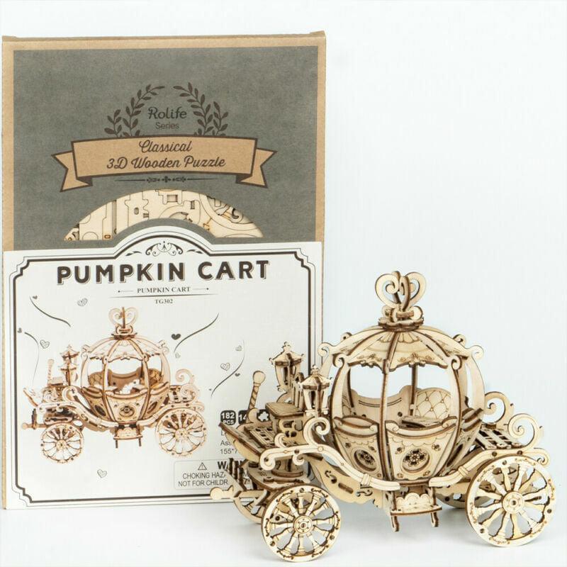 3D Wooden Puzzles | Robotime - Pumpkin Cart