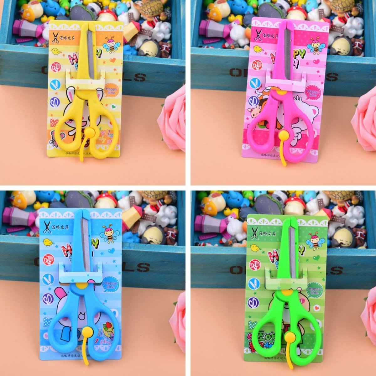 5 Inch Blunt Tip Children’s Scissors – Safe Crafting 4 Pack