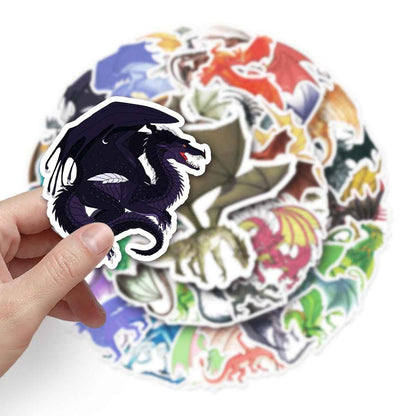 50 Dragon Stickers for Laptops Water Bottles & Notebooks