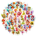 (50 pcs) Beautiful Fairy Stickers for Kids Party Bag Fillers