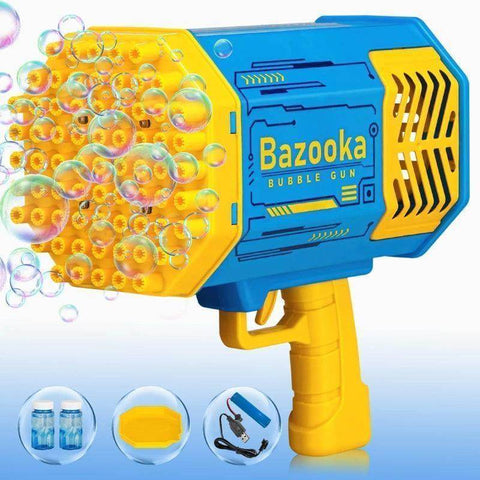 Bazooka Bubble Gun Toy 69 Holes Big Bubble Blaster Gun for Kids