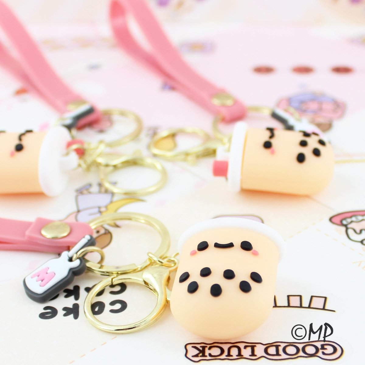 Boba Milk Tea Keyring