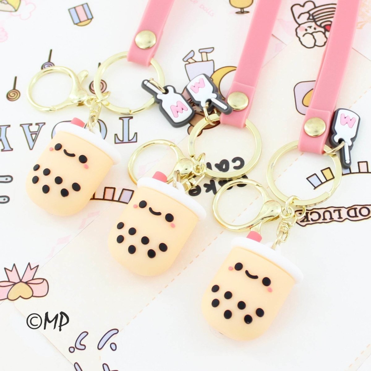 Boba Milk Tea Keyring