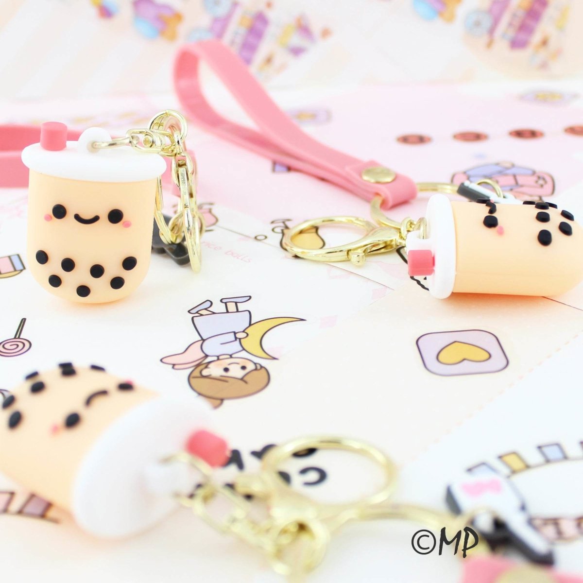 Boba Milk Tea Keyring