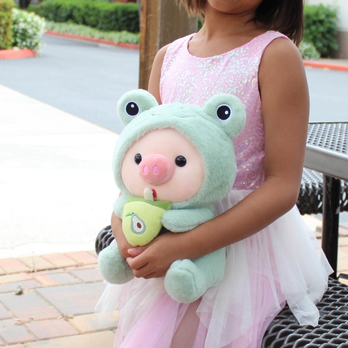 Boba Piggy Plush Adorable Fluffy Pig Stuffed Animal