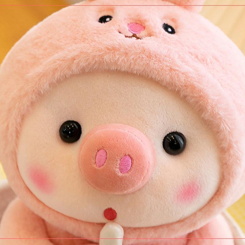 Boba Piggy Plush Adorable Fluffy Pig Stuffed Animal