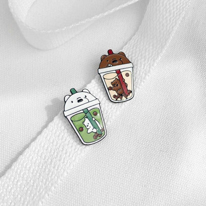 Boba Pin Bubble Tea Cup Shape Enamel Pin