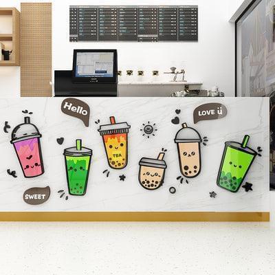 Boba Store Decor Fancy 3D Boba Decoration