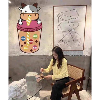 Boba Store Decoration 3D Milkcow Unique Boba Decor
