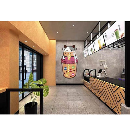 Boba Store Decoration 3D Milkcow Unique Boba Decor