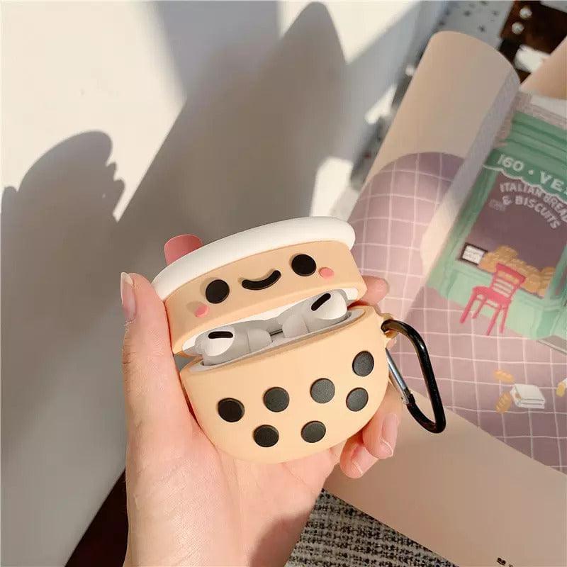 Boba Tea Airpods Case Silicone Shock Proof Full Cover