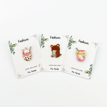 Kawaii Boba Enamel Pins