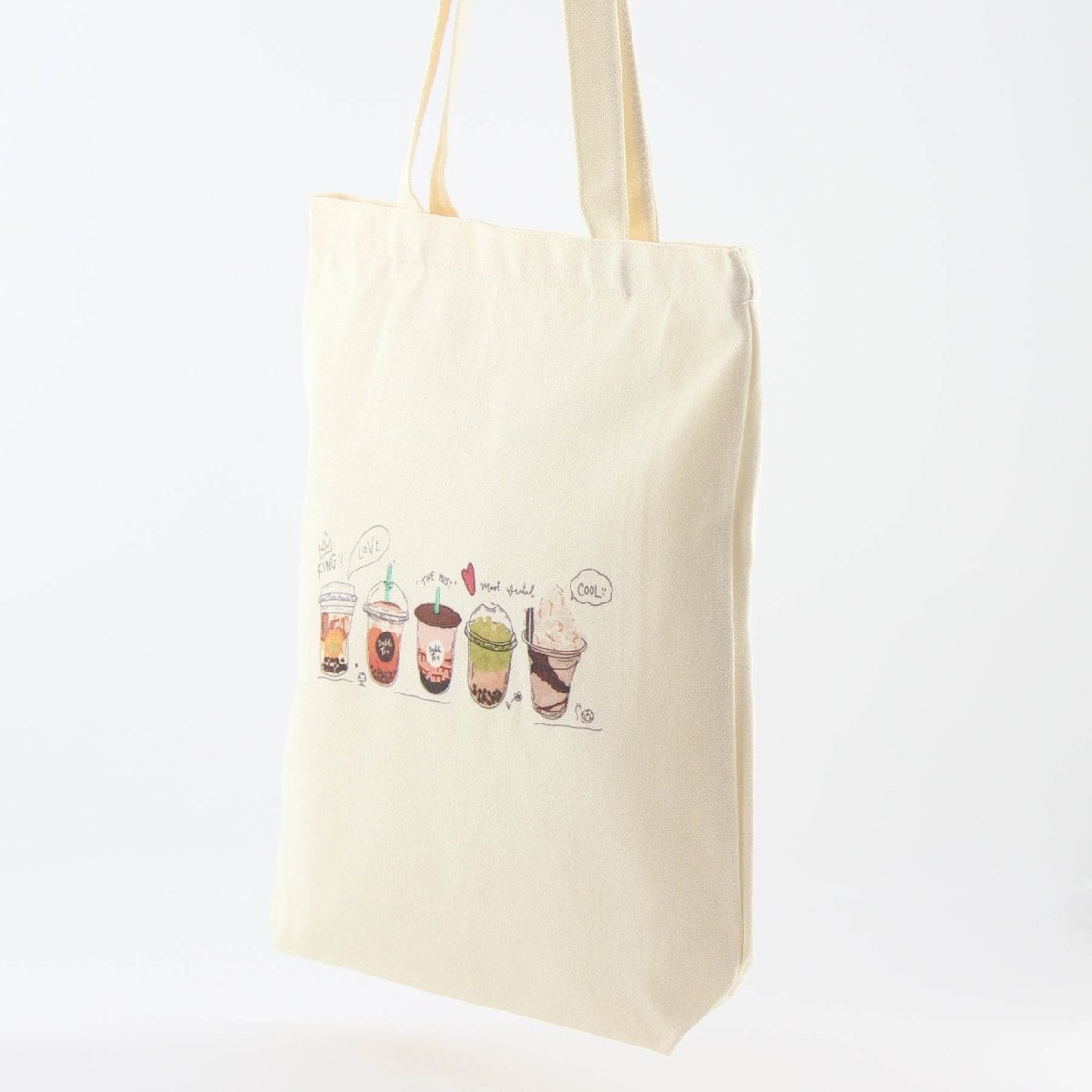 Bubble Tea Tote Bag and Boba Plush Keychain