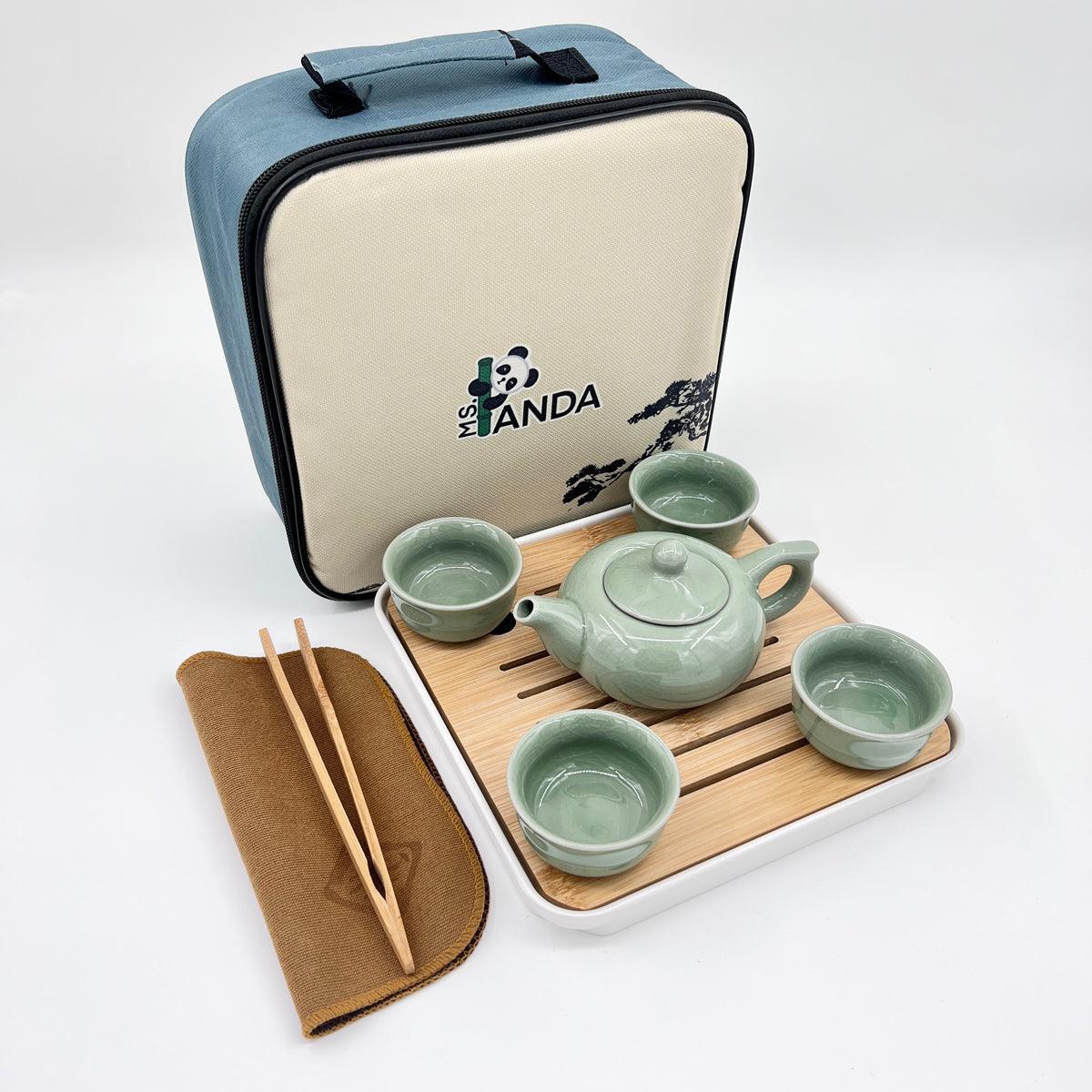 Ceramic Tea Set with Travel Case