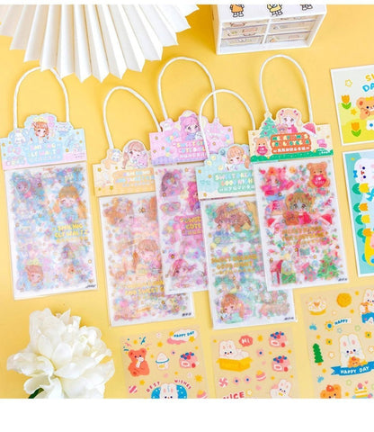 Cute Aesthetic Stickers PET Stickers Waterproof Creative