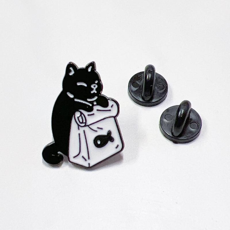 Cute Black Cat Enamel Pin