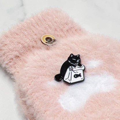 Cute Black Cat Enamel Pin