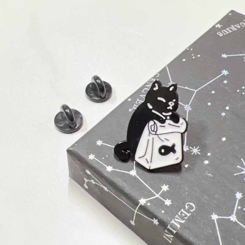 Cute Black Cat Enamel Pin